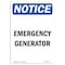 Signmission OSHA Notice, 7" Height, Emergency Generator Sign, 7" X 5", Portrait OS-NS-D-57-V-11856 - alternate 1